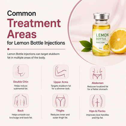 Common Treatment Areas for Lemon Bottle Injections