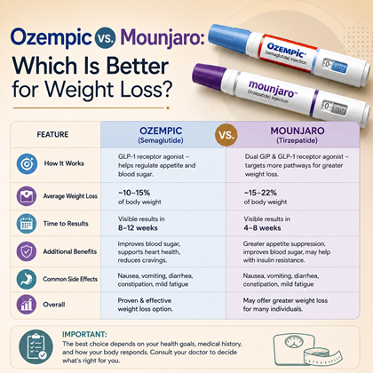 Ozempic vs. Mounjaro Which Is Better for Weight Loss
